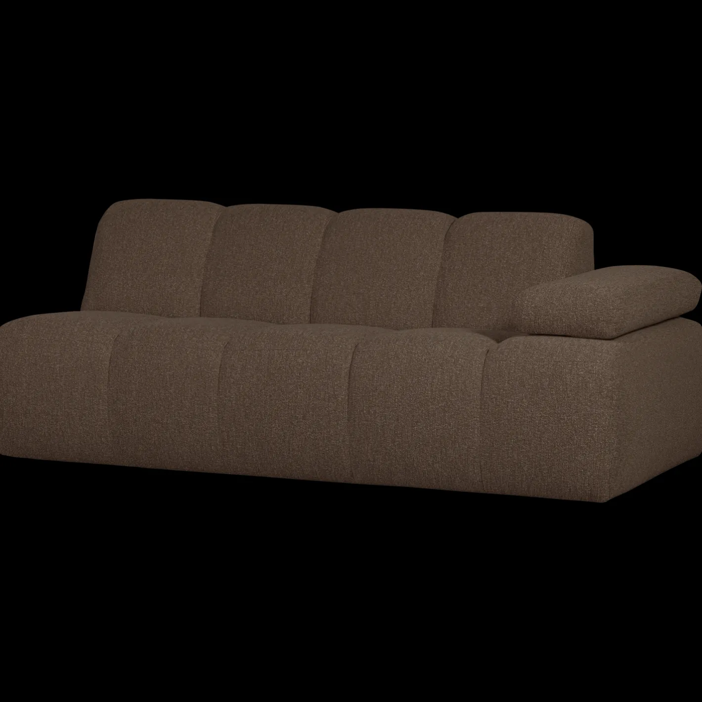 Hot WOOOD Mojo Bouclé 2-Zitsbank Brown Melange