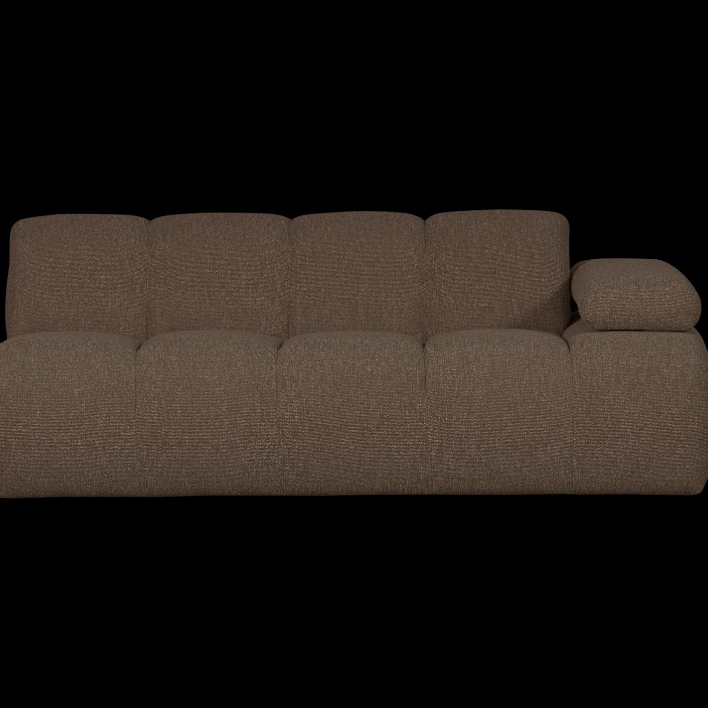 Hot WOOOD Mojo Bouclé 2-Zitsbank Brown Melange