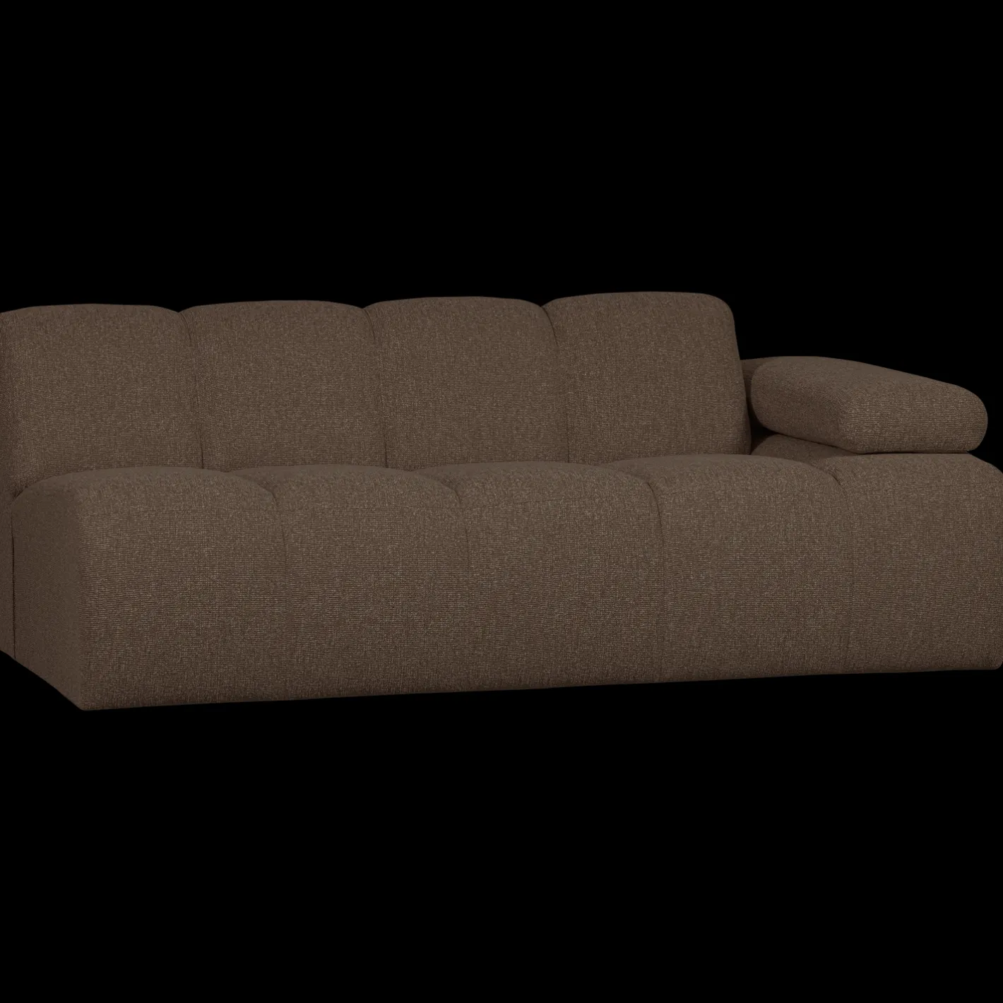 Hot WOOOD Mojo Bouclé 2-Zitsbank Brown Melange