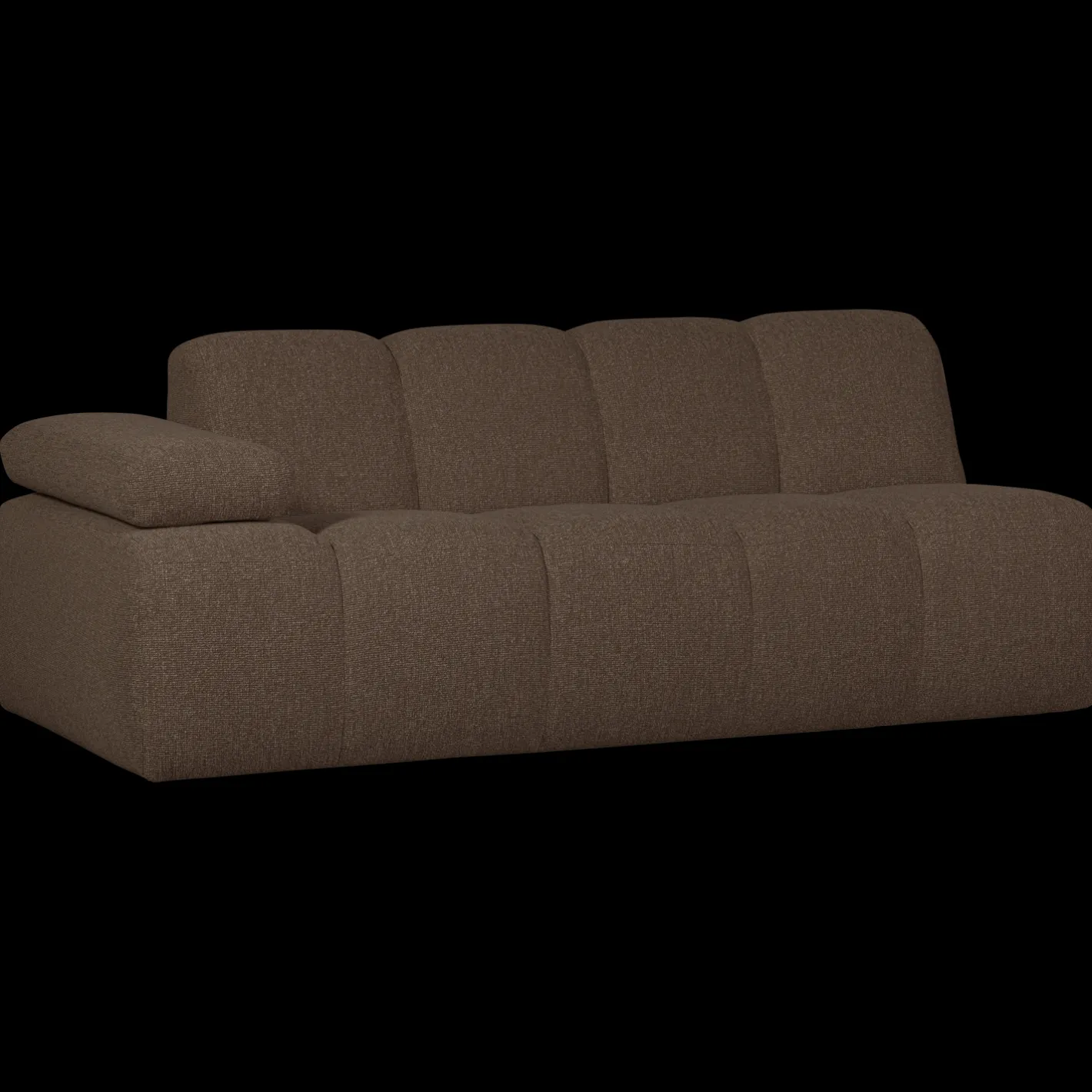 Online WOOOD Mojo Bouclé 2-Zitsbank Brown Melange