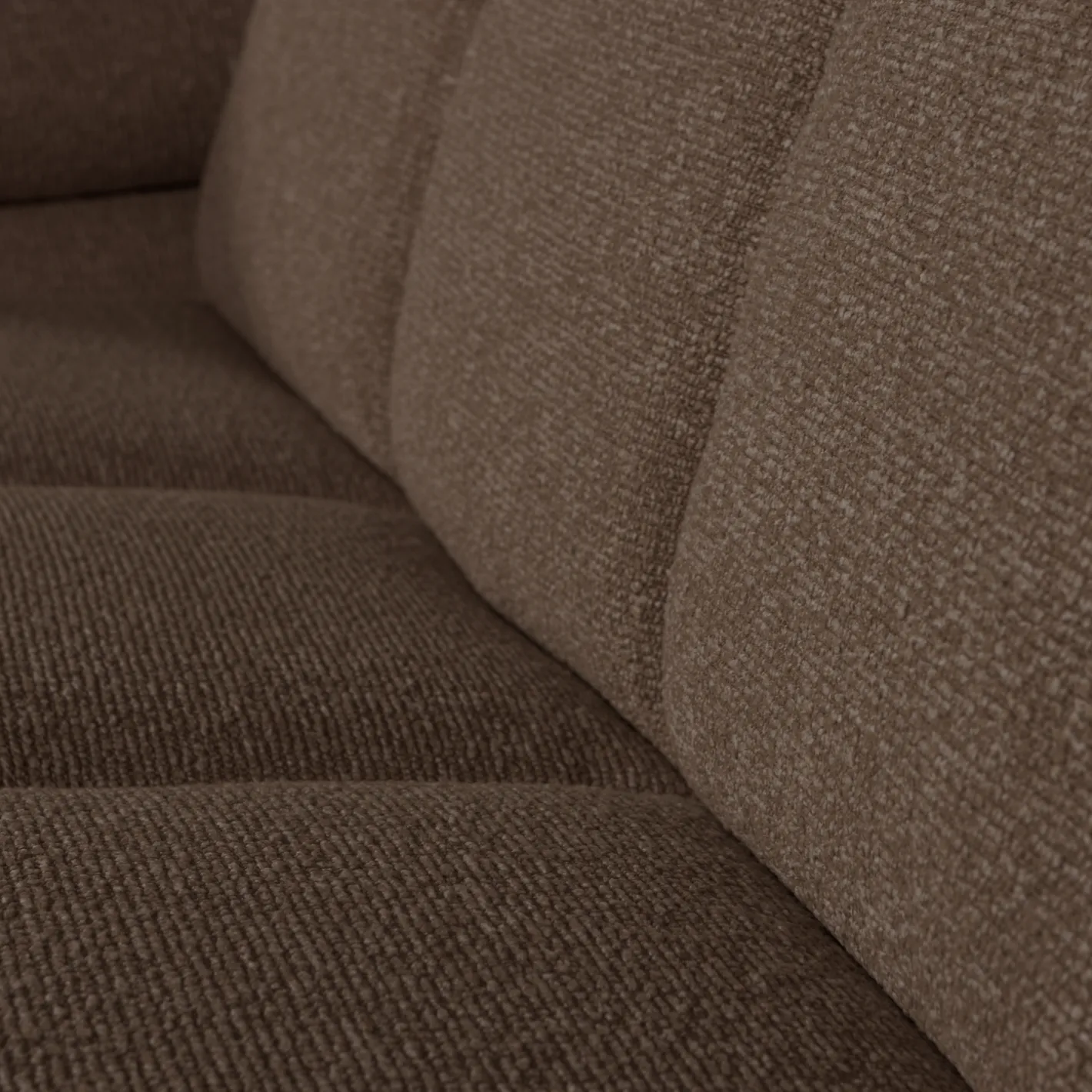 Online WOOOD Mojo Bouclé 2-Zitsbank Brown Melange