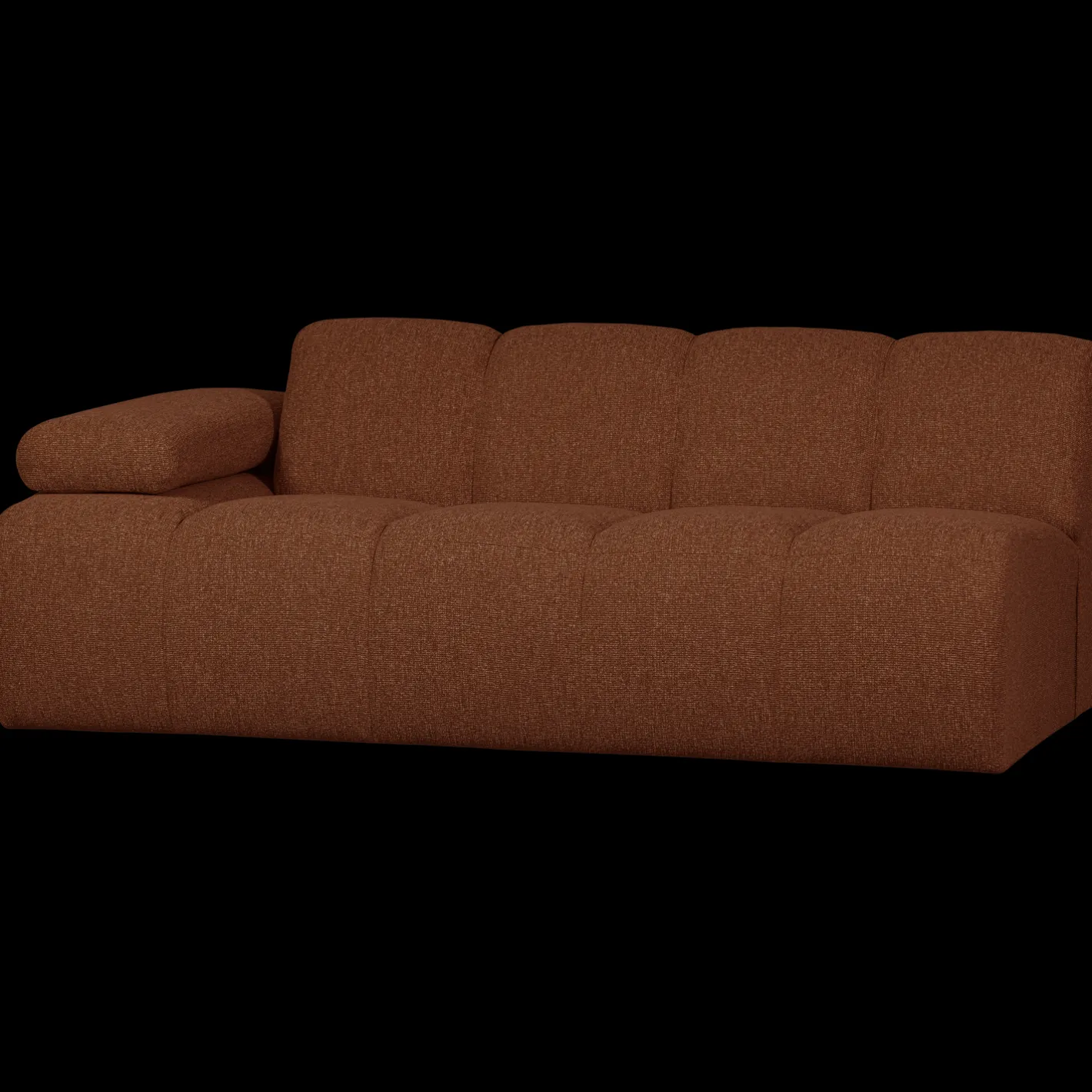 WOOOD Mojo Bouclé 2-Zitsbank Rust Brown Melange