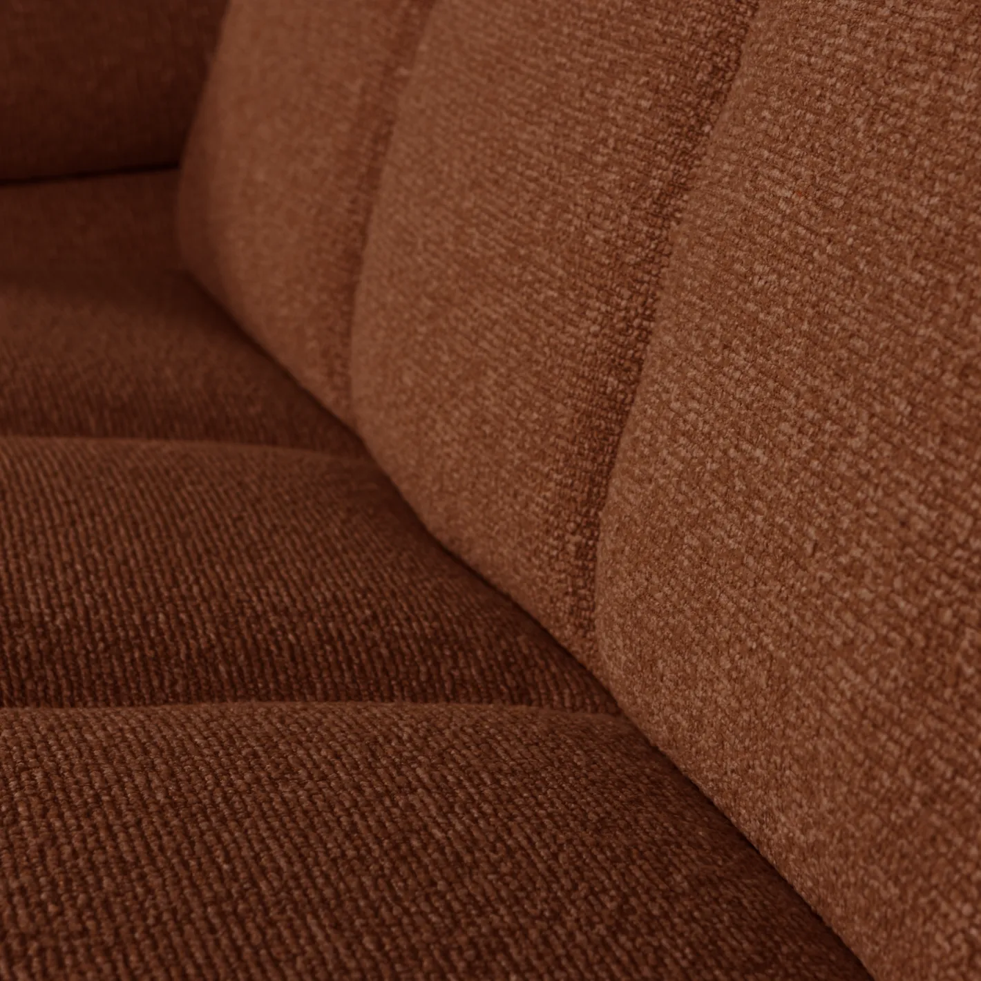 WOOOD Mojo Bouclé 2-Zitsbank Rust Brown Melange