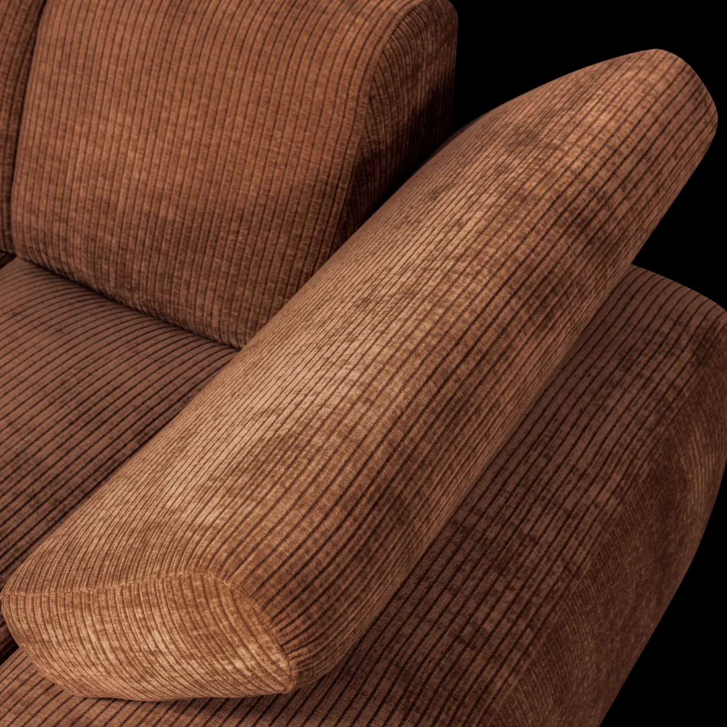 Sale WOOOD Mojo Rib Chaise Longue Rust Brown Melange