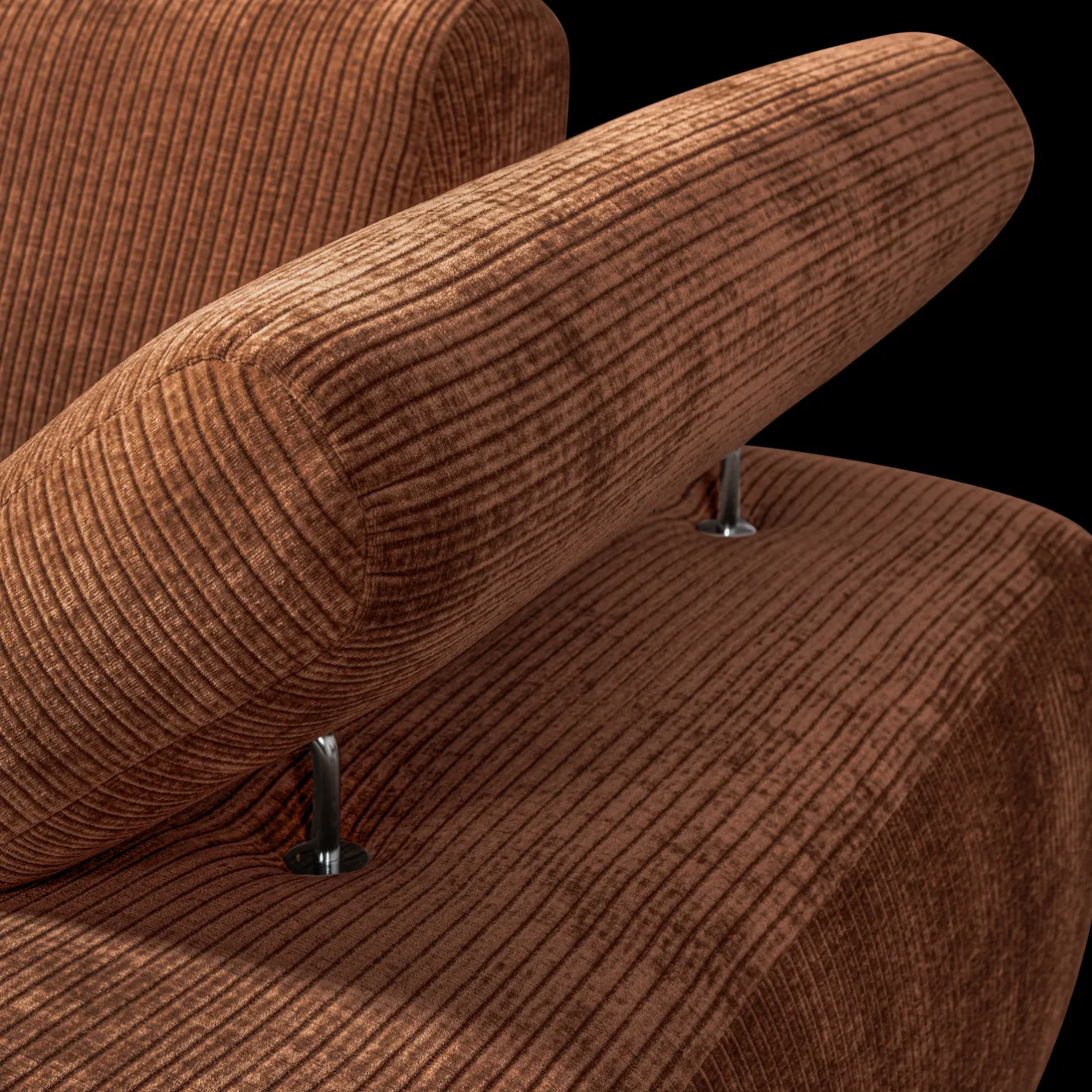 Sale WOOOD Mojo Rib Chaise Longue Rust Brown Melange