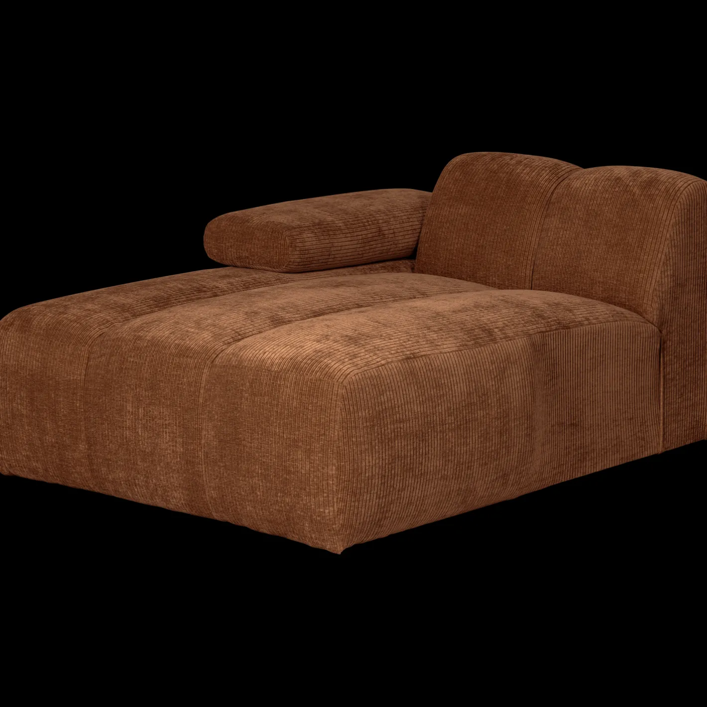 Hot WOOOD Mojo Rib Chaise Longue Rust Brown