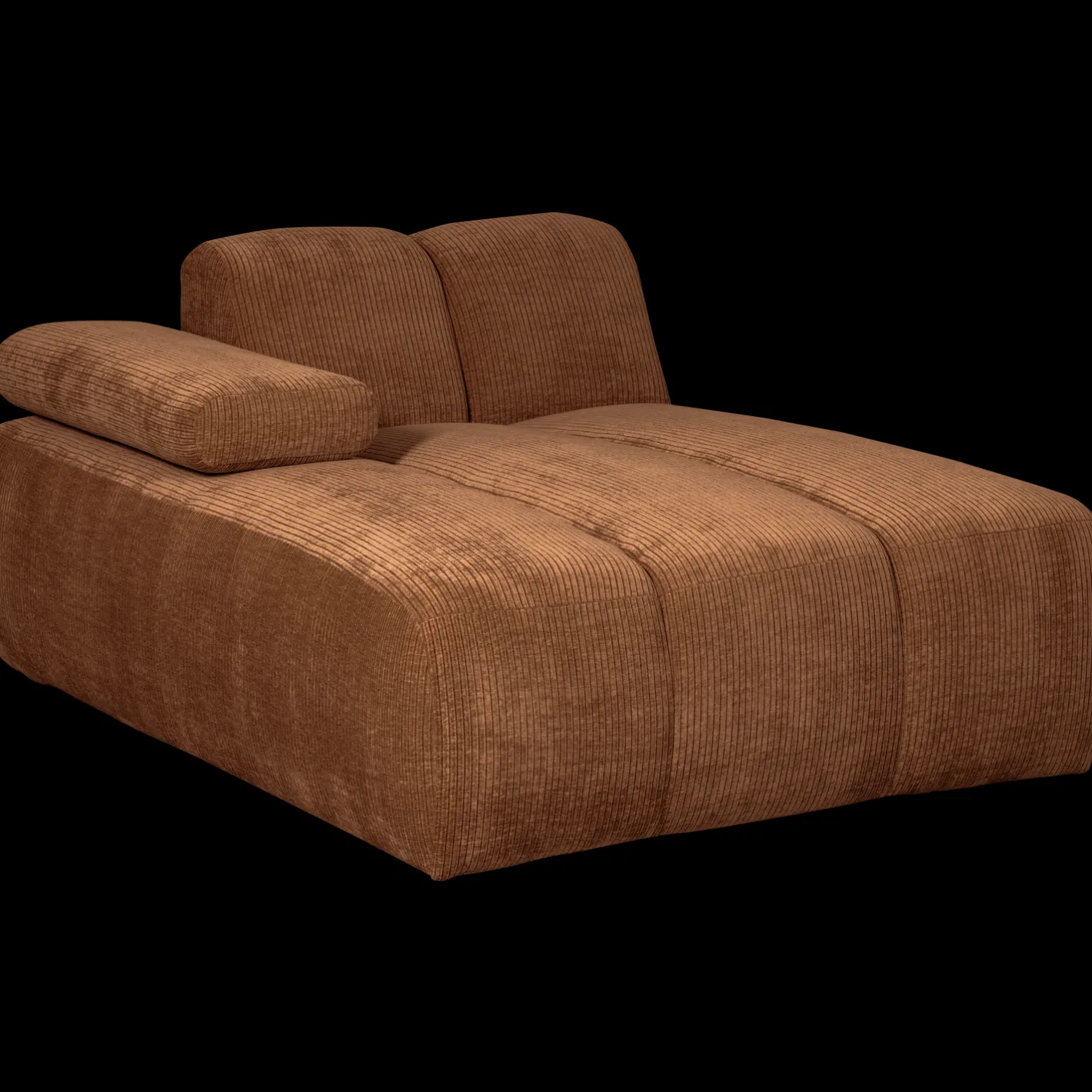 Hot WOOOD Mojo Rib Chaise Longue Rust Brown