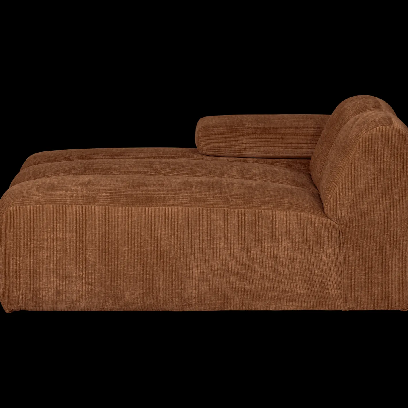 Hot WOOOD Mojo Rib Chaise Longue Rust Brown