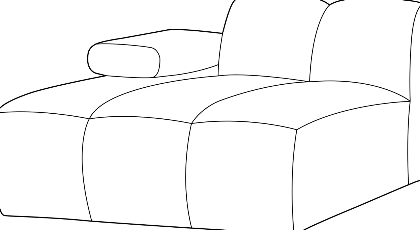Online WOOOD Mojo Rib Chaise Longue Brown
