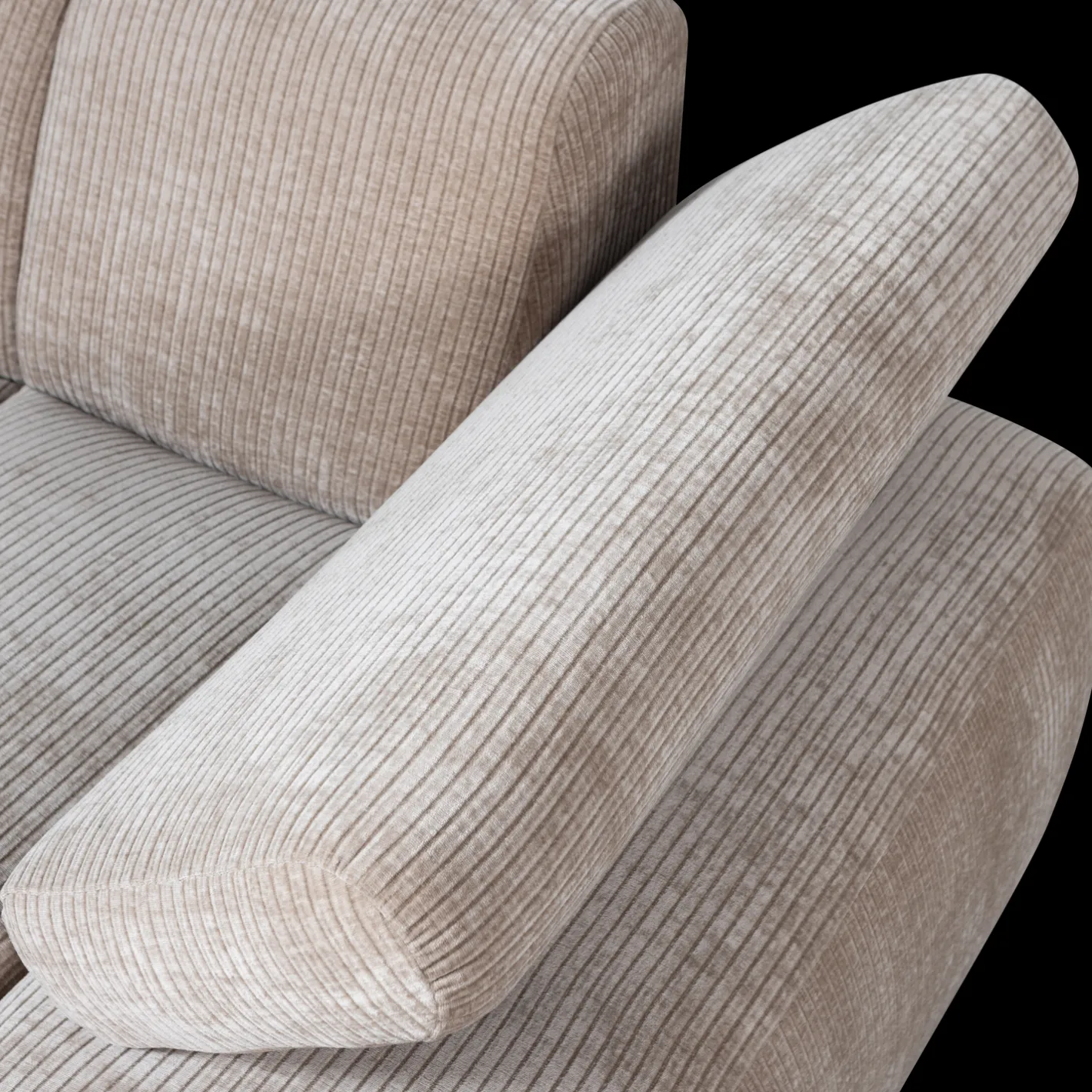 Clearance WOOOD Mojo Rib Chaise Longue Dark Sand