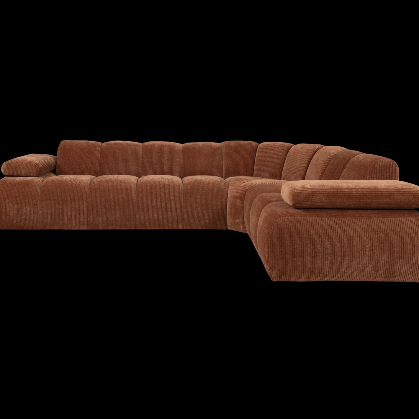 Clearance WOOOD Mojo Rib Hoekbank Rust Brown