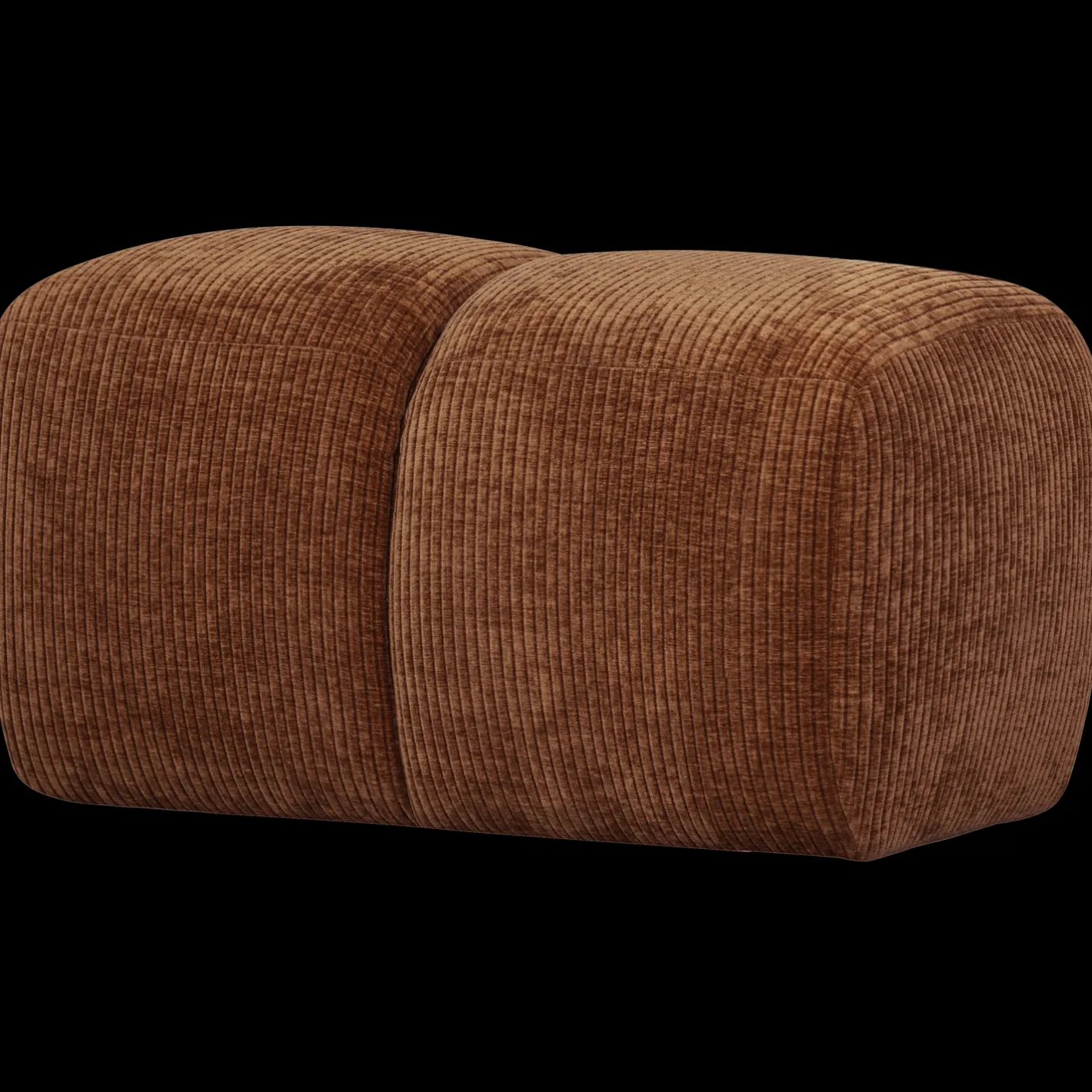 Online WOOOD Mojo Rib Poef Rust Brown