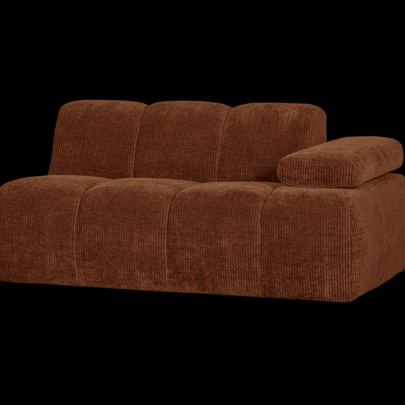 Online WOOOD Mojo Rib Zitbank Rust Brown
