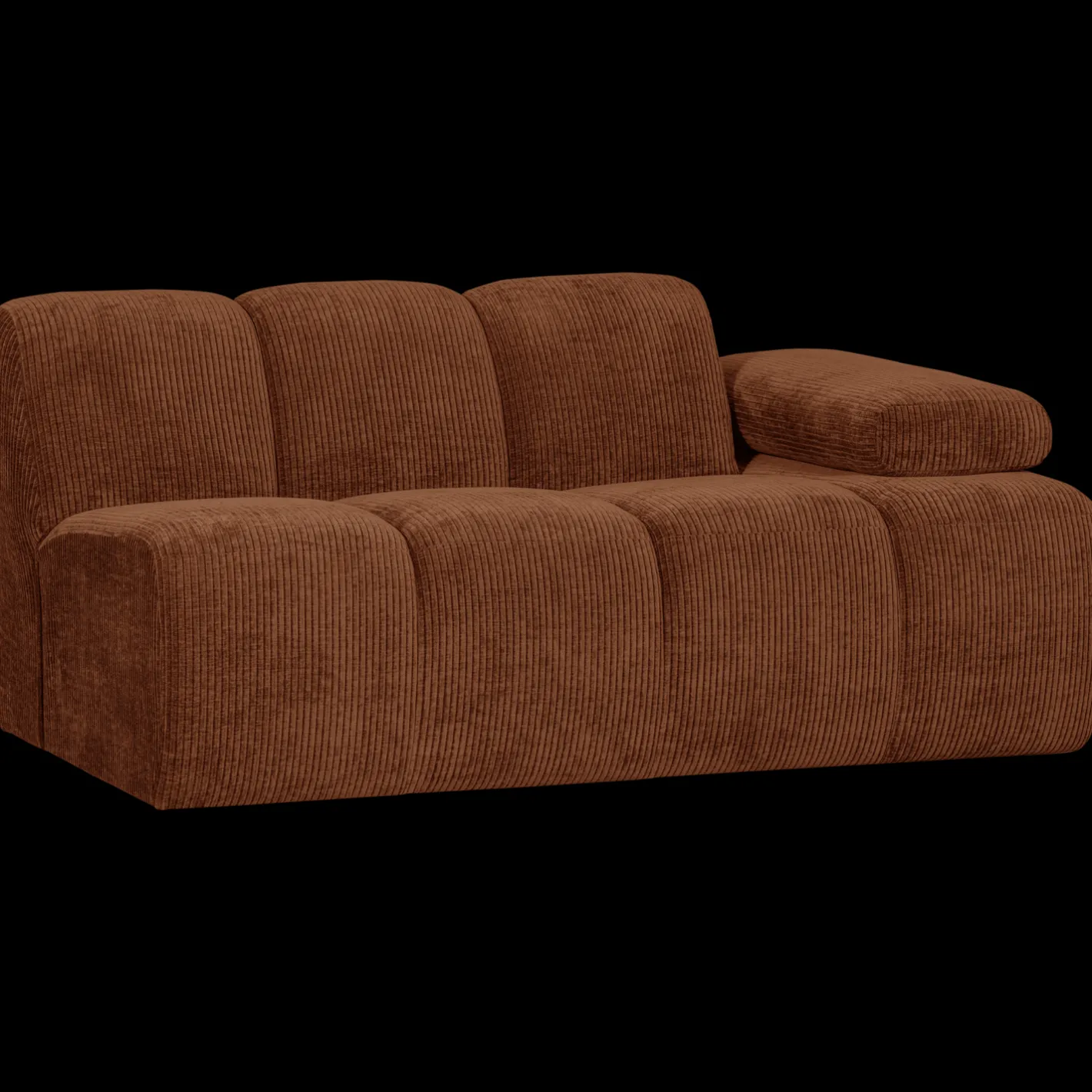 Online WOOOD Mojo Rib Zitbank Rust Brown