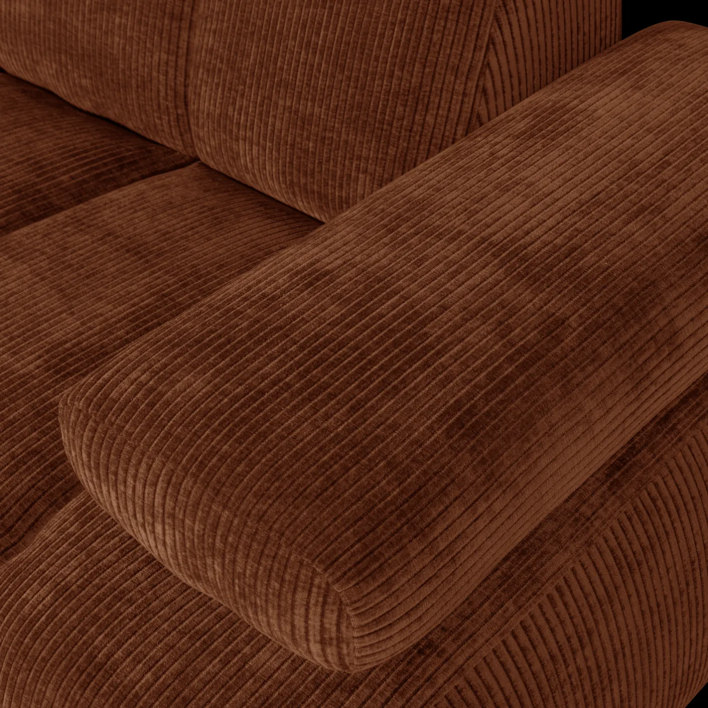 Online WOOOD Mojo Rib Zitbank Rust Brown