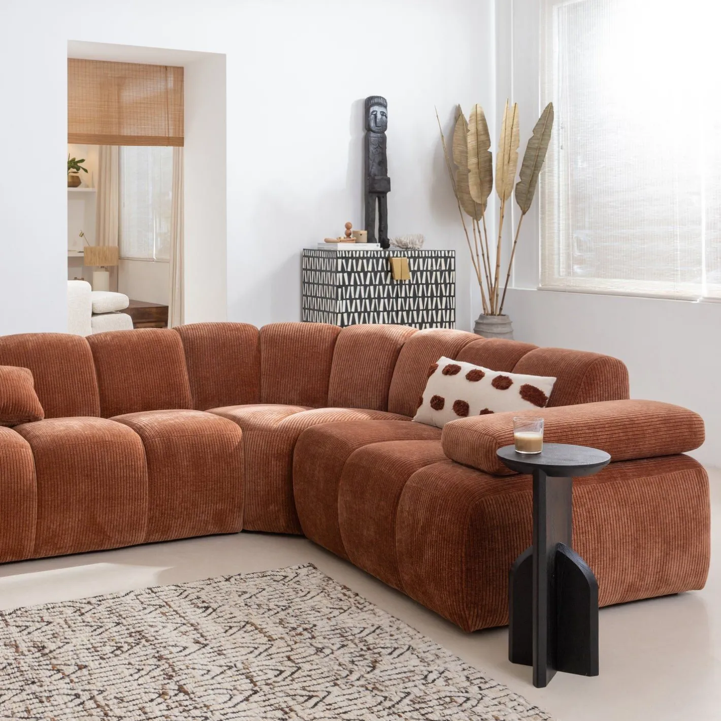 Clearance WOOOD Mojo Rib 2-Zitsbank Rust Brown