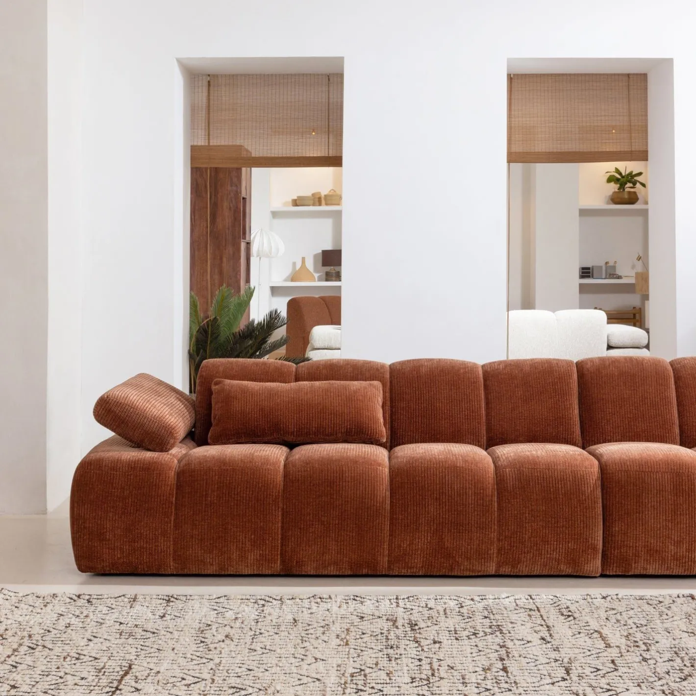 Clearance WOOOD Mojo Rib 2-Zitsbank Rust Brown