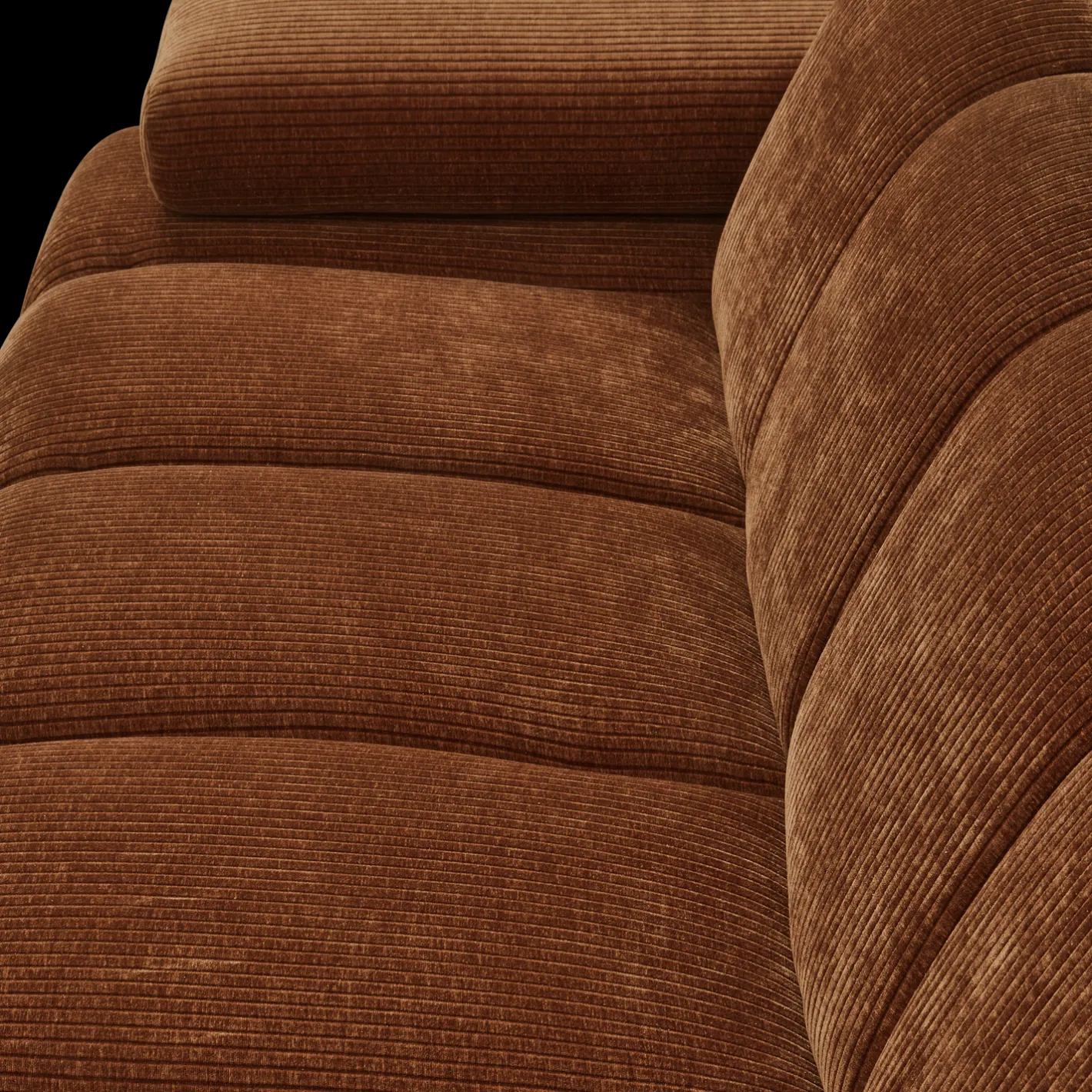 Clearance WOOOD Mojo Rib 2-Zitsbank Rust Brown