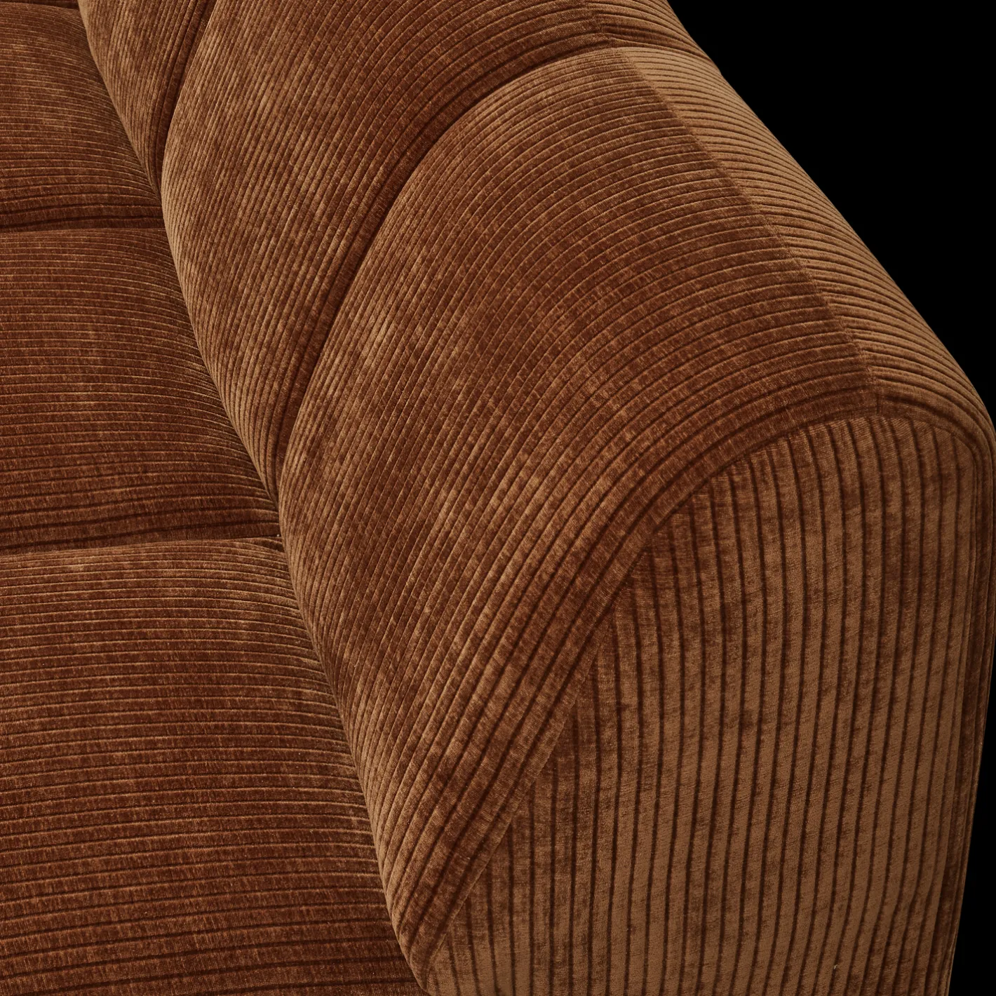 Clearance WOOOD Mojo Rib 2-Zitsbank Rust Brown