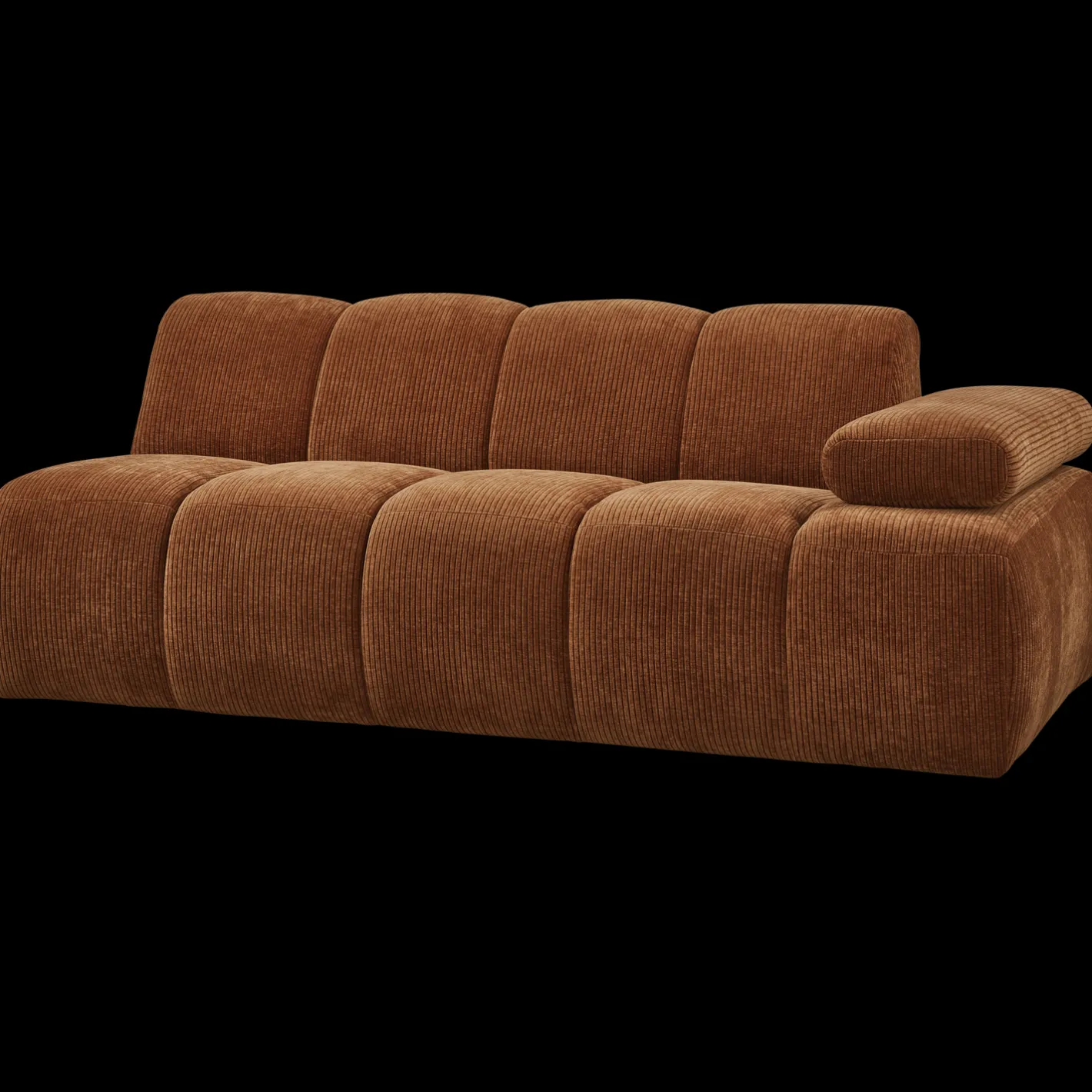 WOOOD Mojo Rib 2-Zitsbank Rust Brown