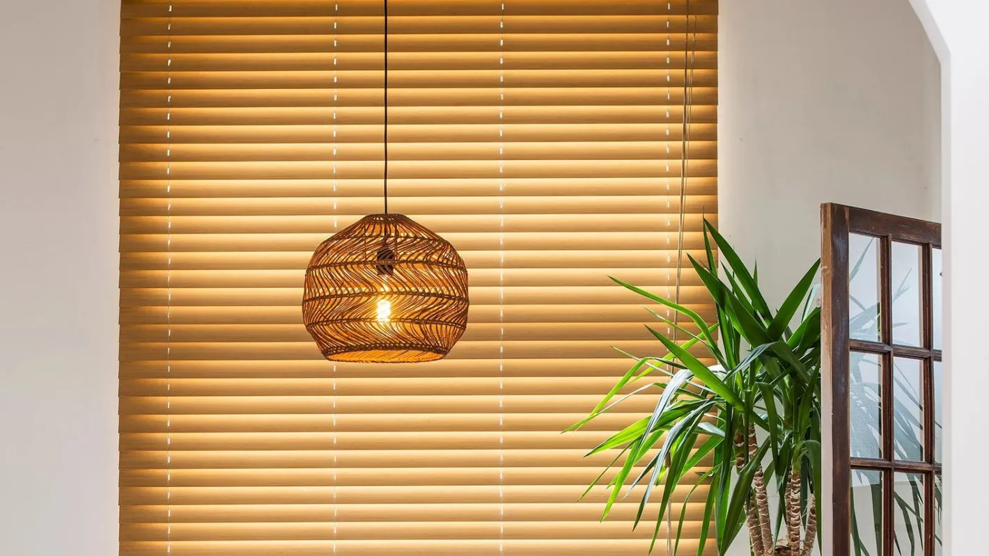 Hot Lucide Moloko Hanglamp Okergeel, Bruin