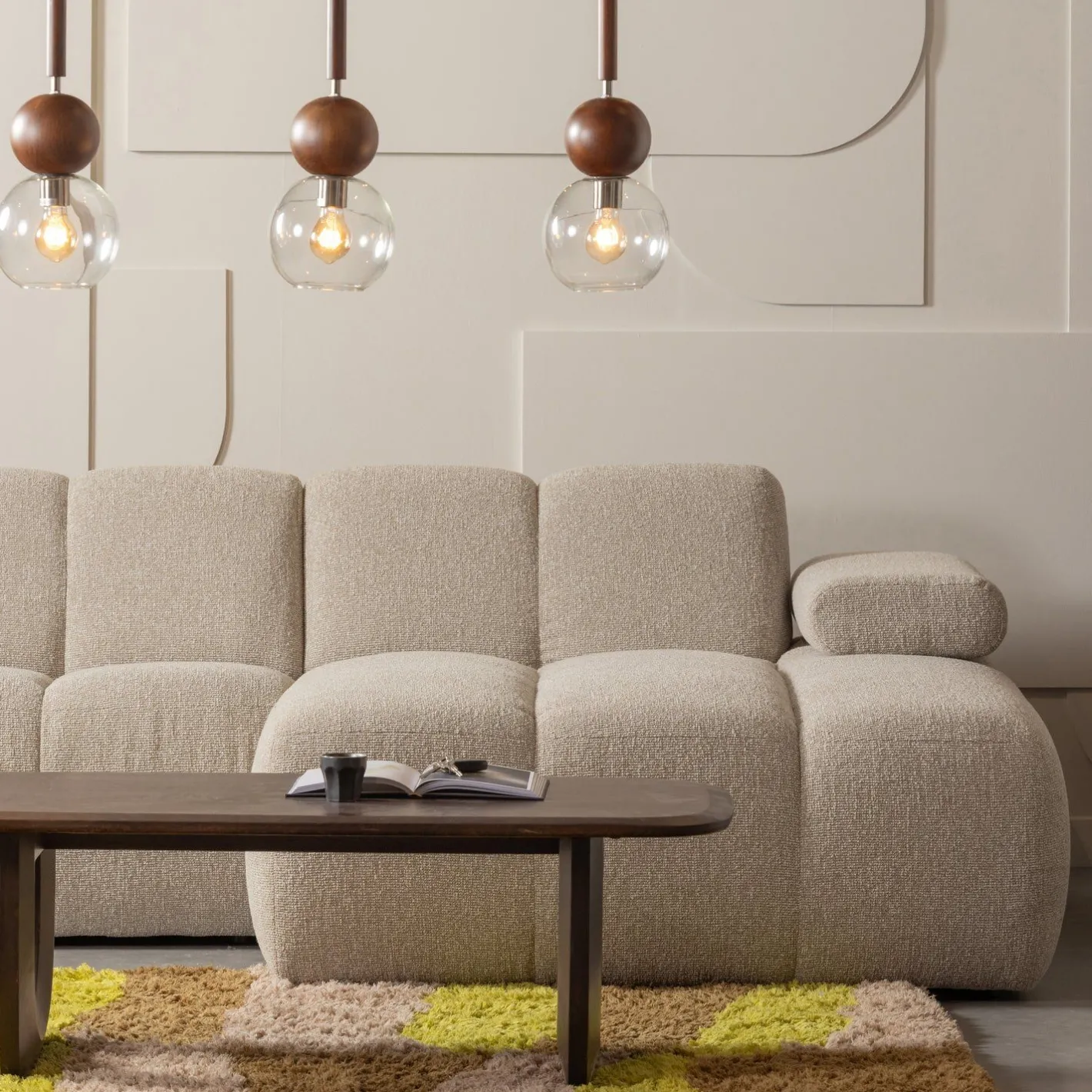 Sale WOOOD Musa Vloerkleed Natural, Yellow