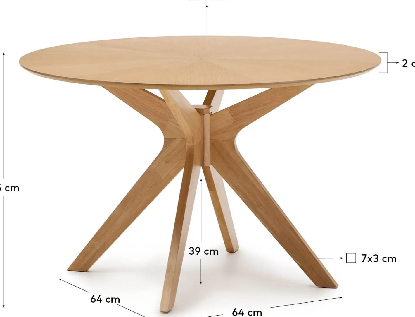 Clearance Kave Home Naanim Eettafel Naturel