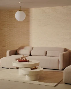 Outlet Kave Home Neom Hoekbank Beige