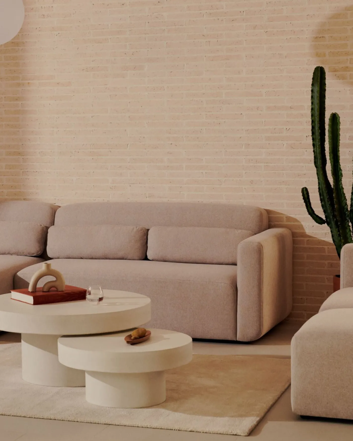 Outlet Kave Home Neom Hoekbank Beige