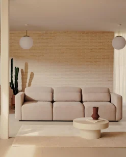 Outlet Kave Home Neom 3-Zitsbank Beige