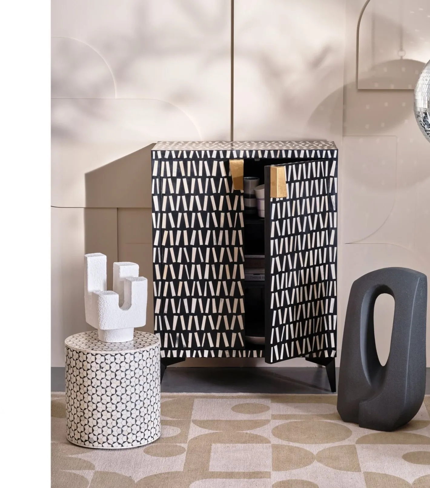 Sale WOOOD Neva Bijzettafel Black White
