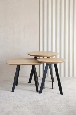 Discount Studio HENK New Co Bijzettafel Naturel, Zwart