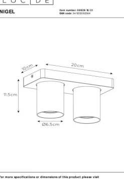 Sale Lucide Nigel Plafondlamp Wit