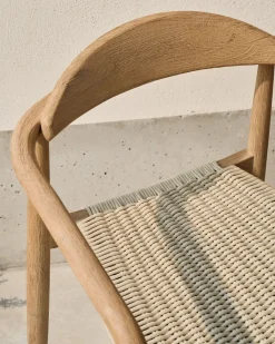 Clearance Kave Home Nina Tuinstoel Naturel, Beige