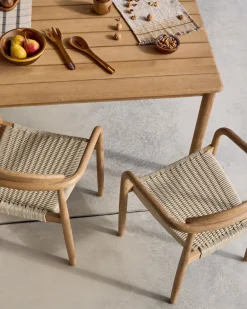 Clearance Kave Home Nina Tuinstoel Naturel, Beige