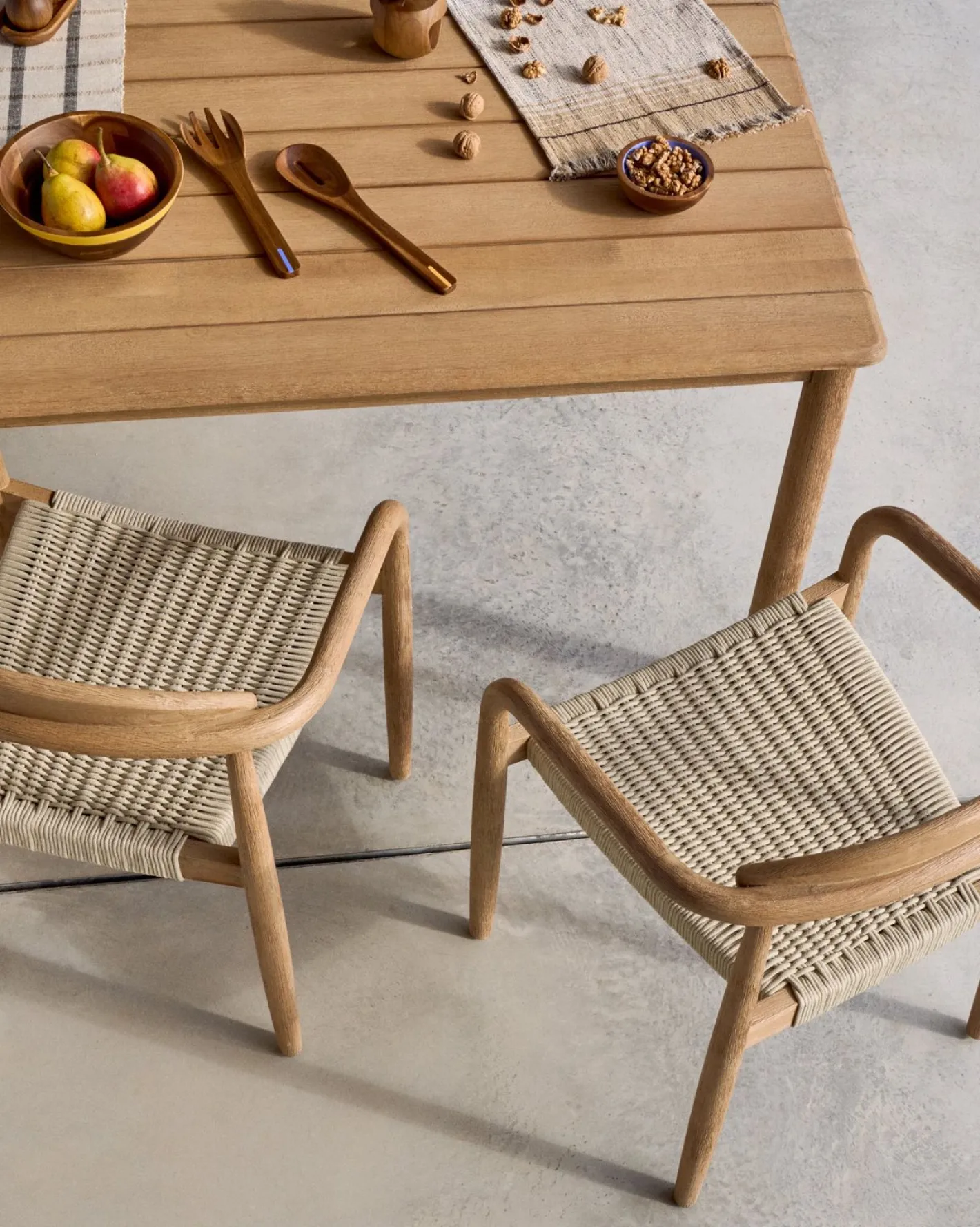 Clearance Kave Home Nina Tuinstoel Naturel, Beige