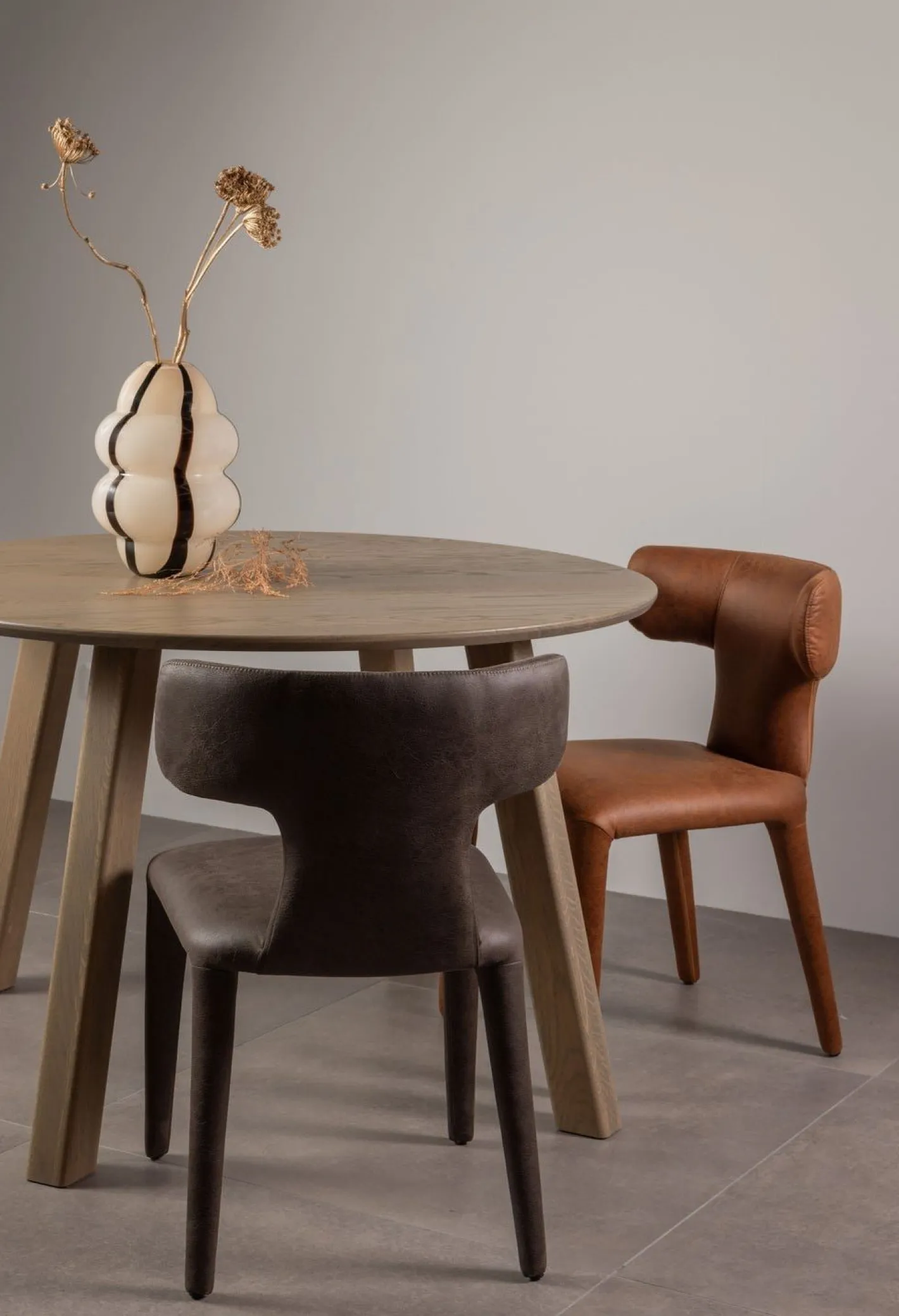 Hot WOOOD Noble Eetkamerstoel Black, Grey