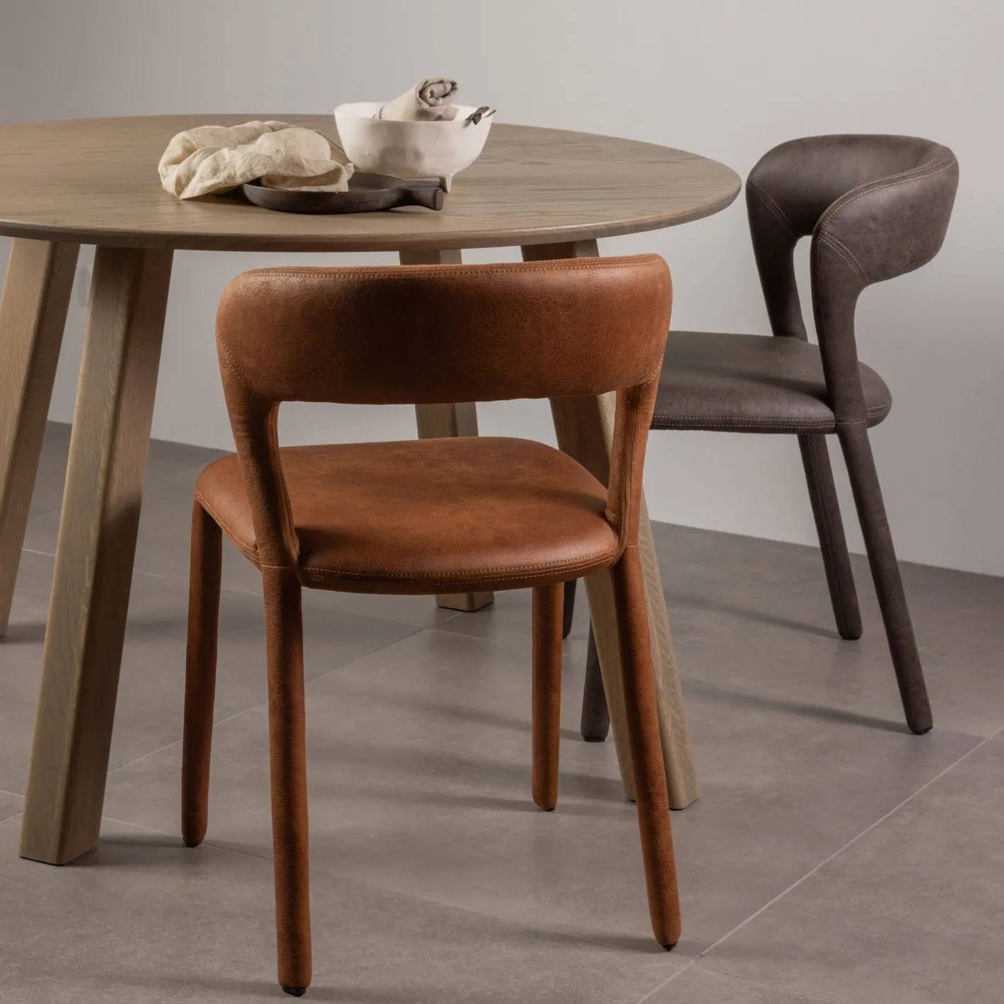 Hot WOOOD Noble Eetkamerstoel Black, Grey