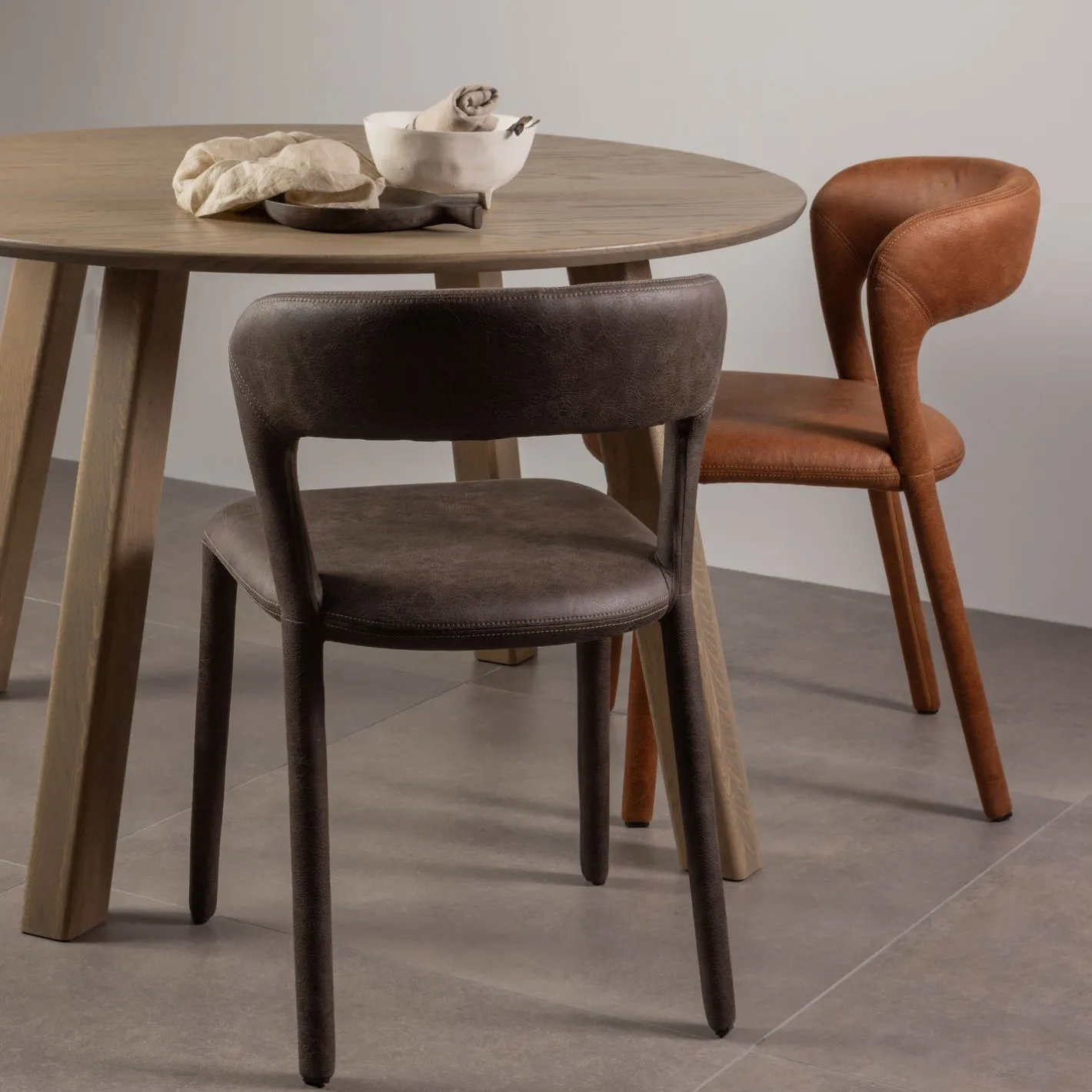 Outlet WOOOD Noble Eetkamerstoel Cognac