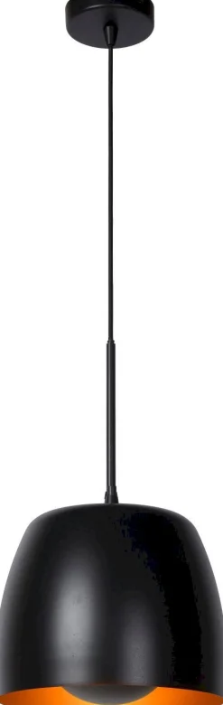 New Lucide Nolan Zwart Hanglamp Zwart, Goud