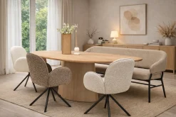 Outlet Movani Nour Eetkamerbank Beige
