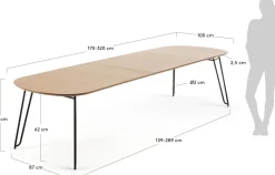 Best Kave Home Novaks Uitschuifbare Eettafel Bruin