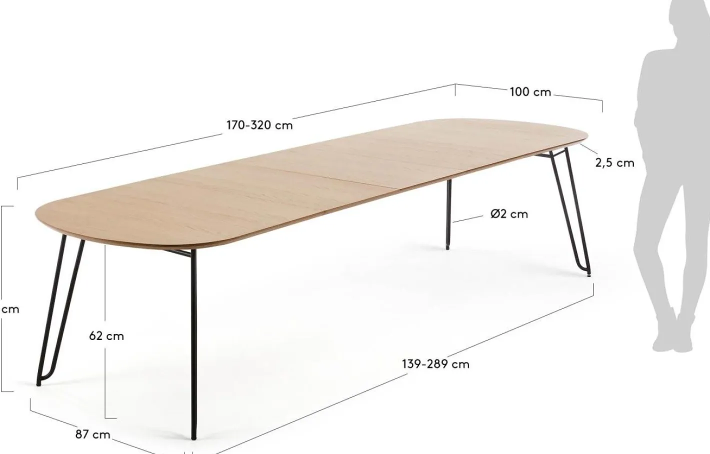 Best Kave Home Novaks Uitschuifbare Eettafel Bruin