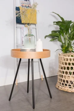 New Zuiver Oak Tray Bijzettafel
