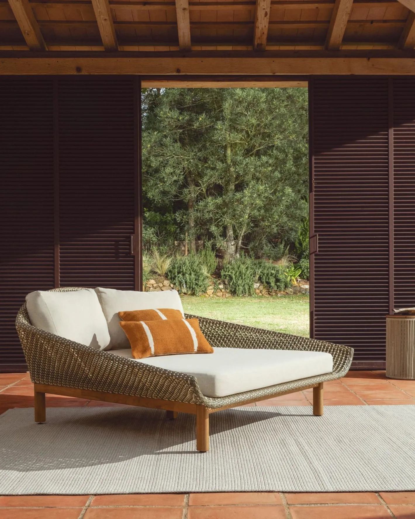 Discount Kave Home Olbia Ligstoel Groen, Beige