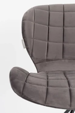 Online Zuiver OMG velvet (set van 2) Eetkamerstoel Grey