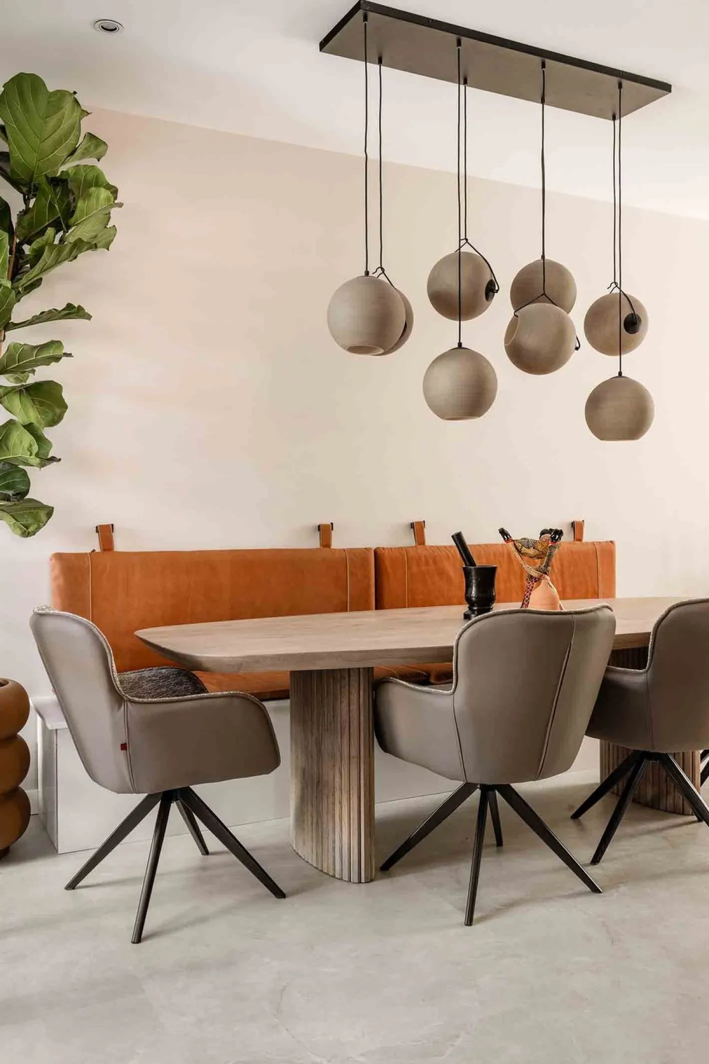 Outlet Eijerkamp Collectie Orb Saturn Hanglamp Zwart, Taupe