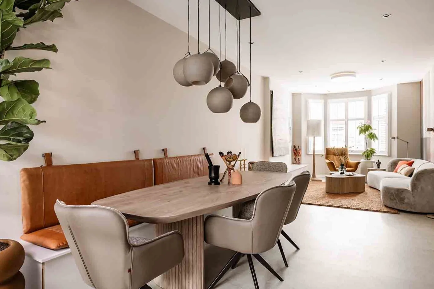Outlet Eijerkamp Collectie Orb Saturn Hanglamp Zwart, Taupe