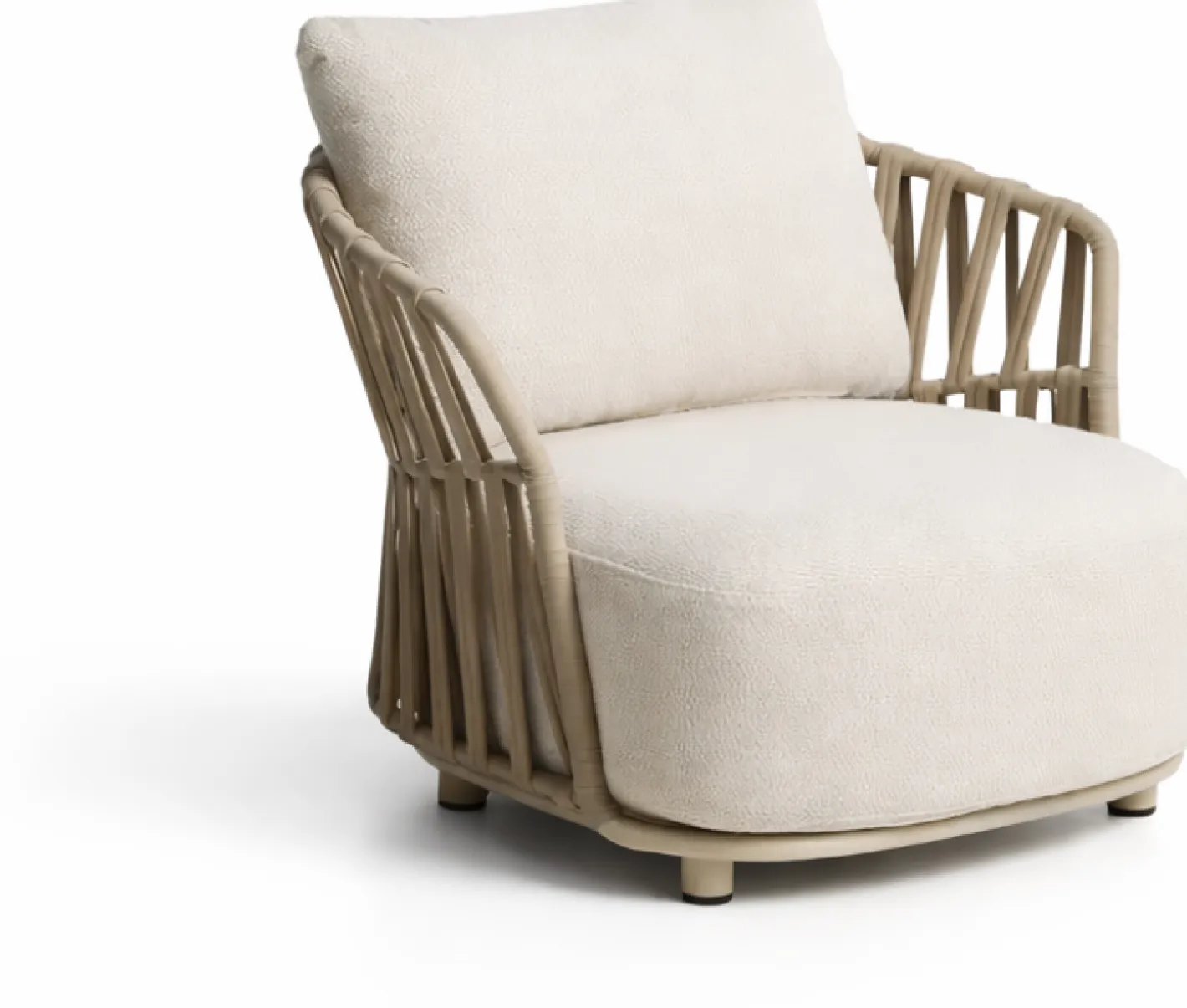 Kave Home Osani Outdoor Fauteuil Ecru, Taupe