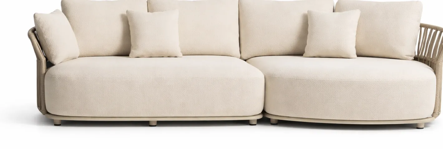 Kave Home Osani Tuinbank Ecru, Taupe